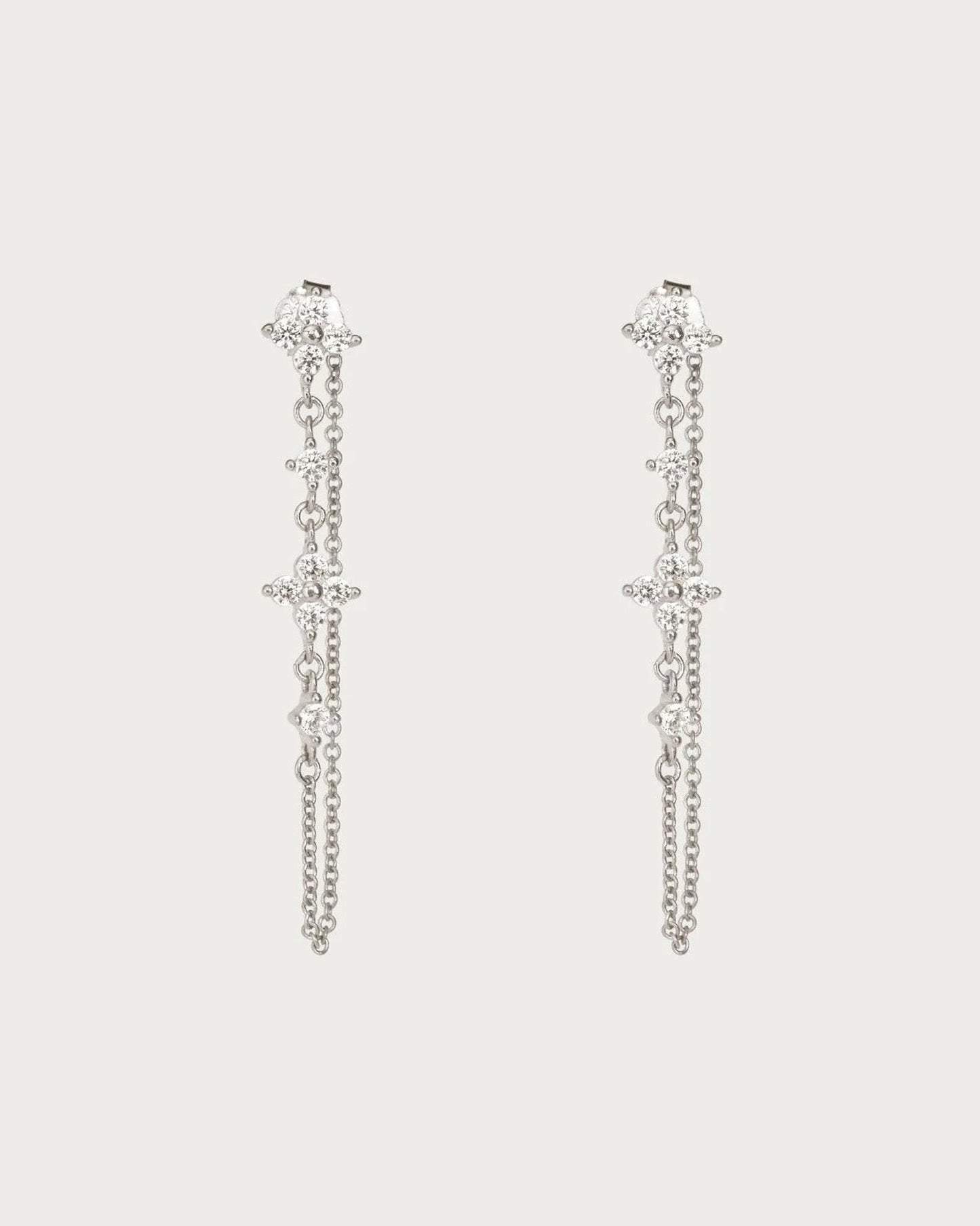 Gold Clover Drop Earrings