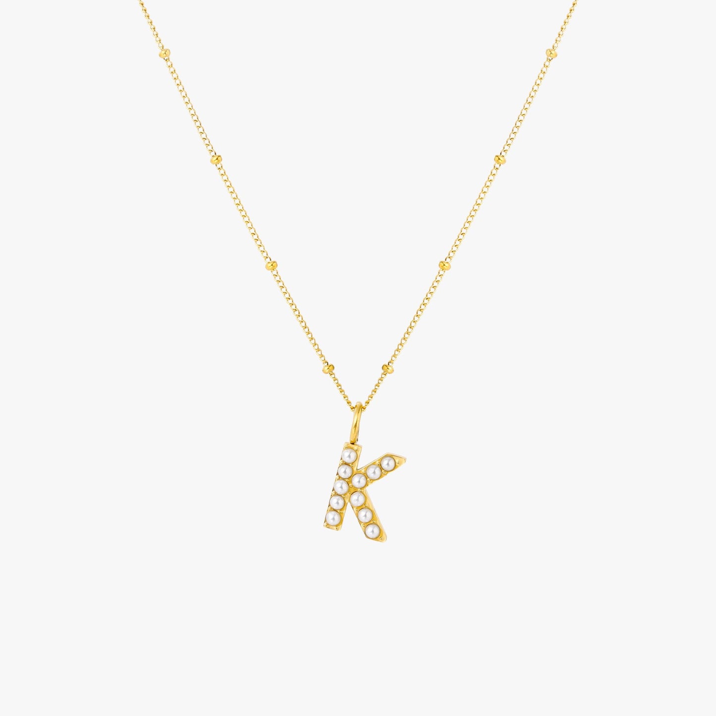 Pearl Initial Necklace
