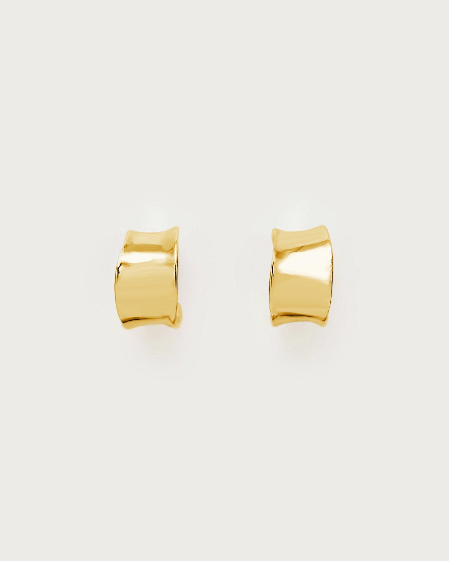 Chunky Flowy Hoop Earrings in Gold