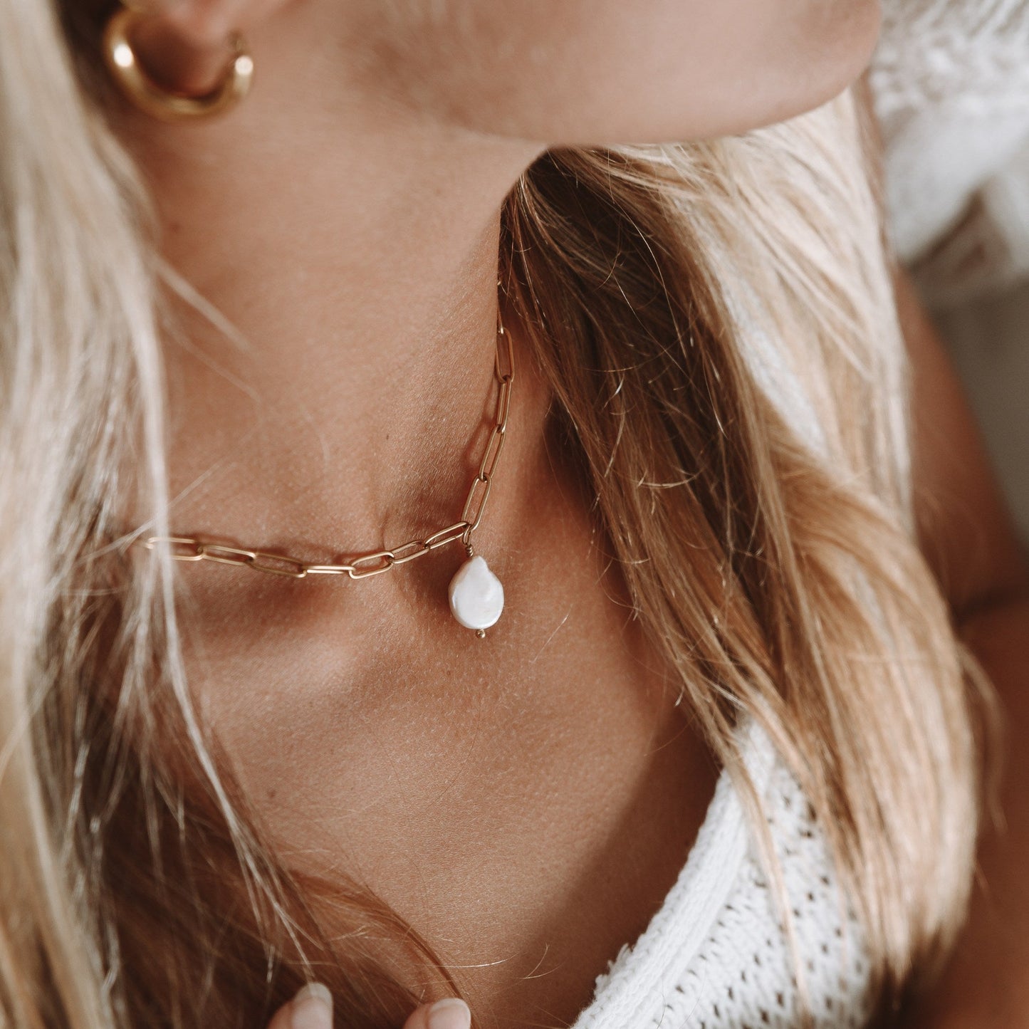 Collier de perles Keshi