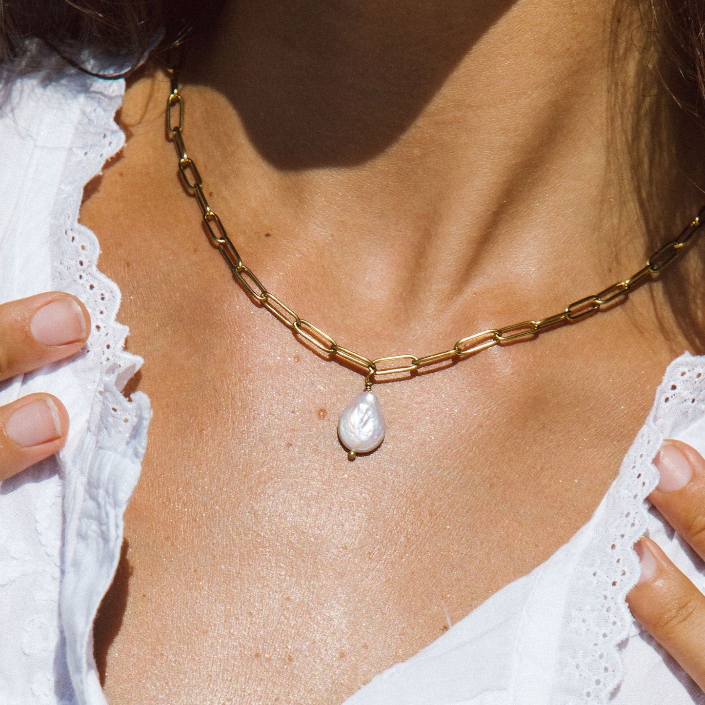 Collier de perles Keshi