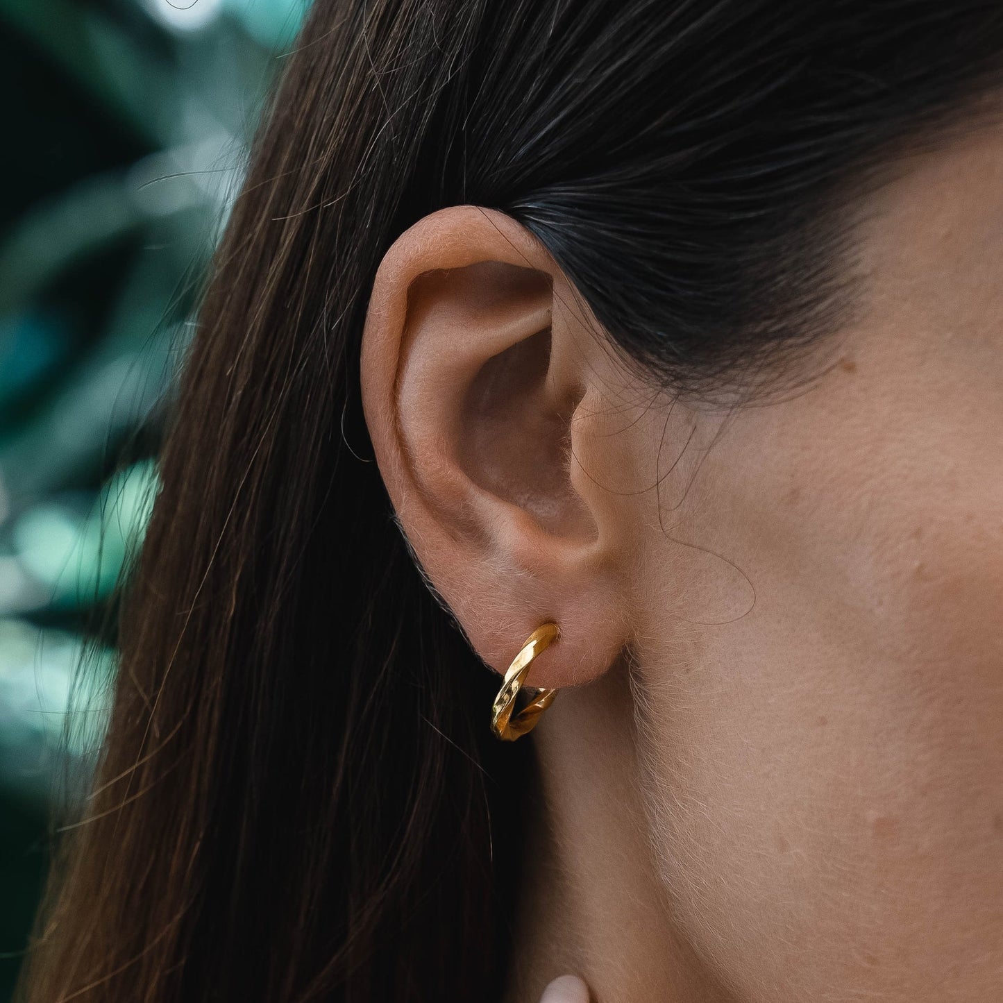 Boucles d'oreilles créoles en or en spirale