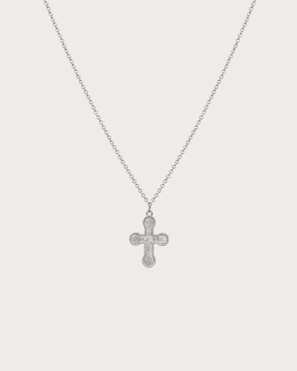 Collier avec pendentif mini croix en argent