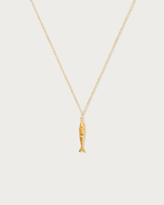 Gold Anchovy Necklace