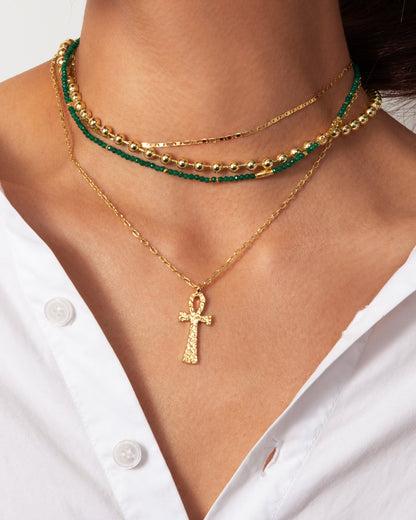 Textured Ankh Necklace