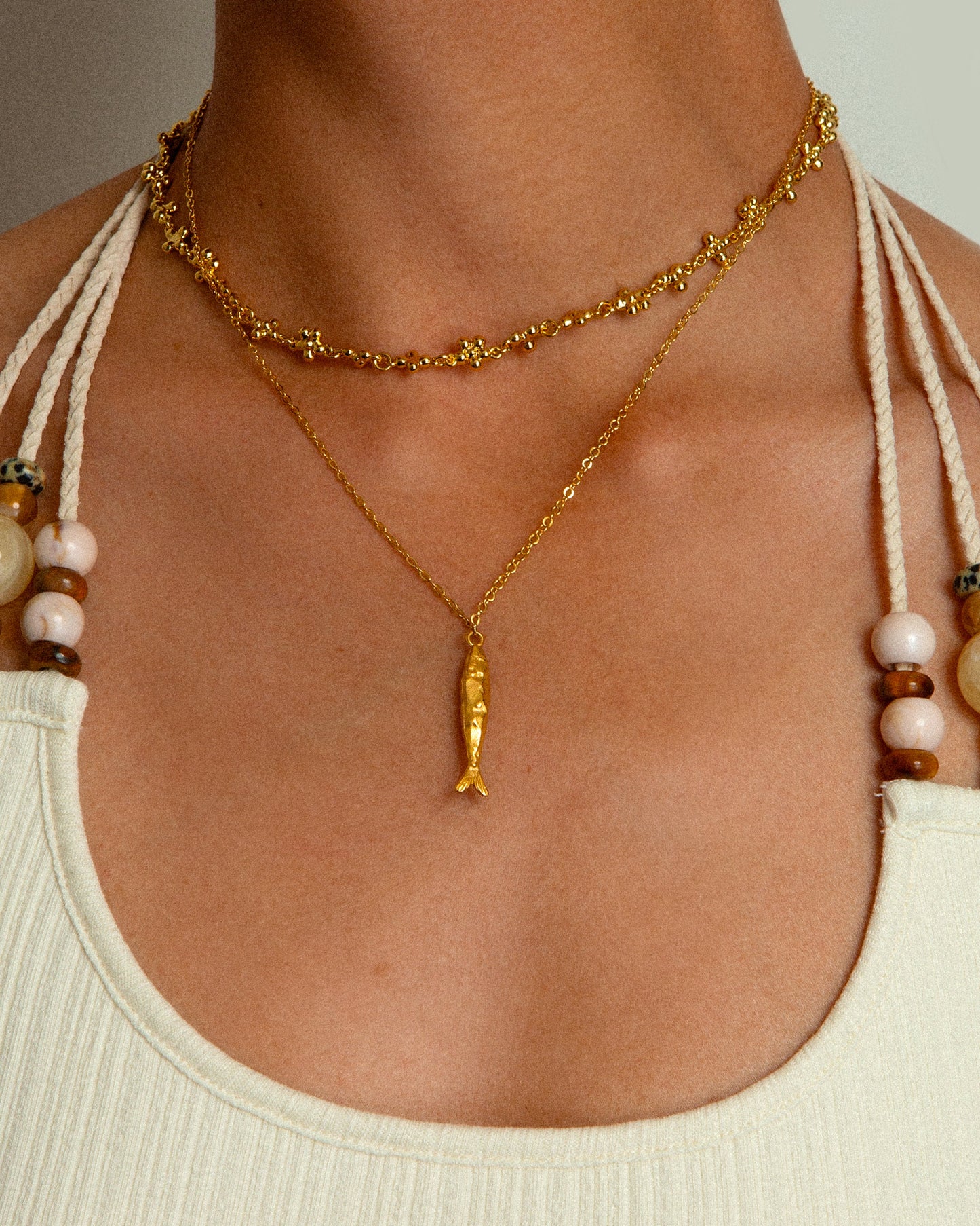 Collier Anchois en Or