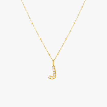 Pearl Initial Necklace