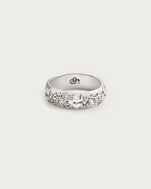 Serenade of Orchid Ring in Silver