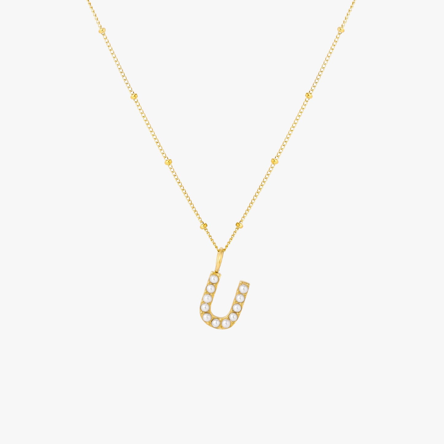 Pearl Initial Necklace