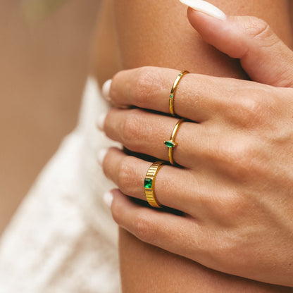 Chunky Emerald Ring