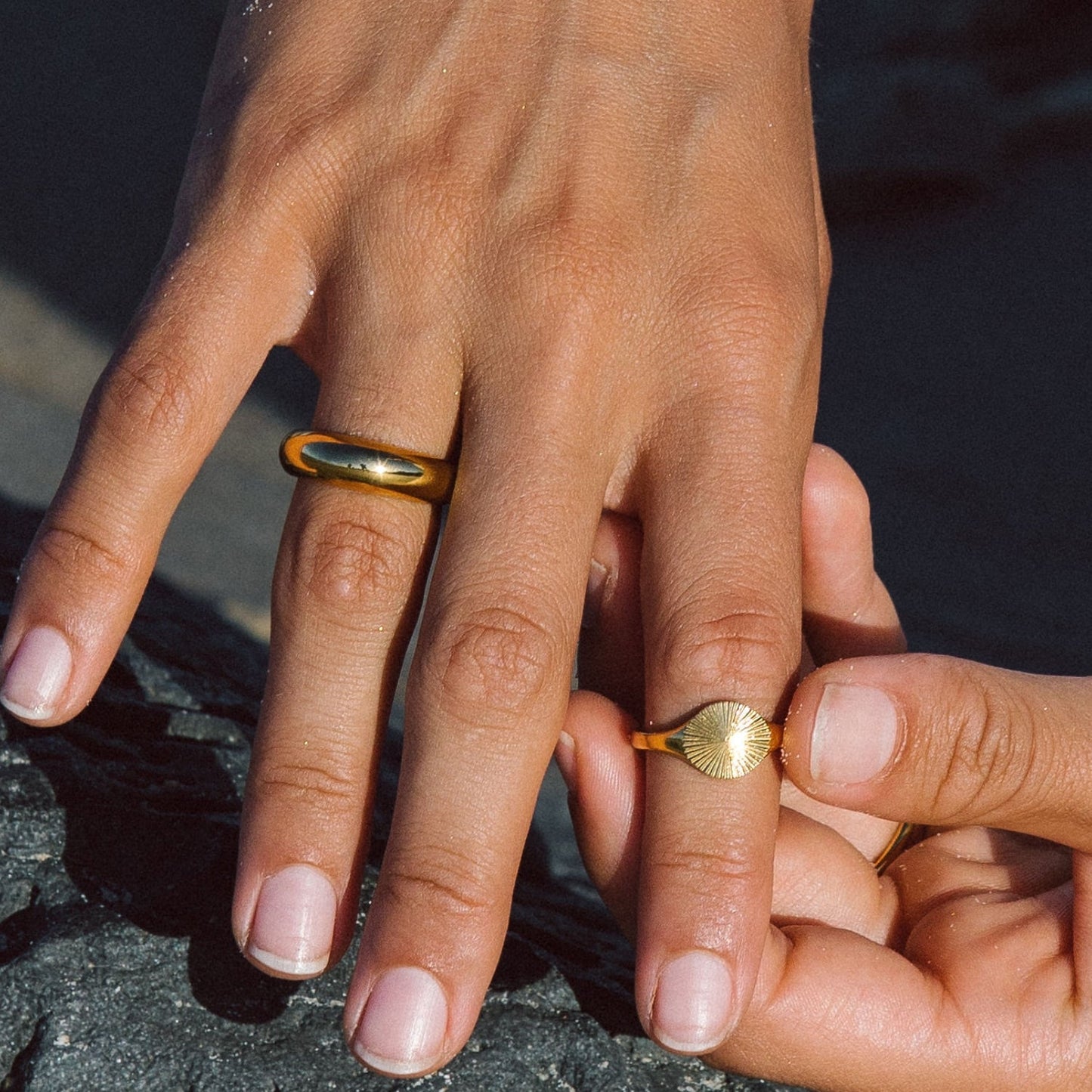 Bague en forme de dôme