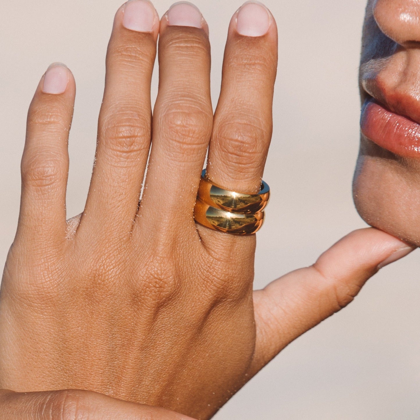 Bague double épaisse