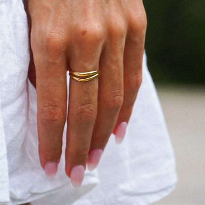 "Breeze" Double Ring