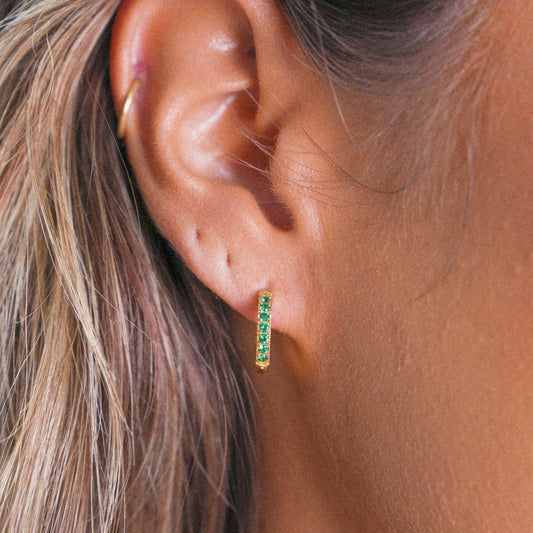 Emerald Hoops