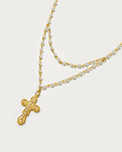 Collier croix Everette en or