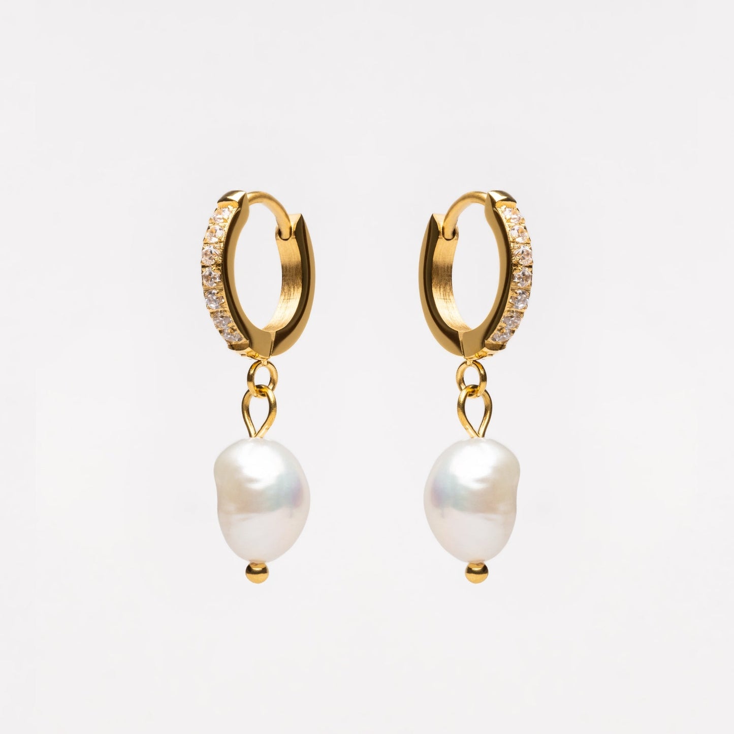 Freshwater Pearl Hoop Earrings