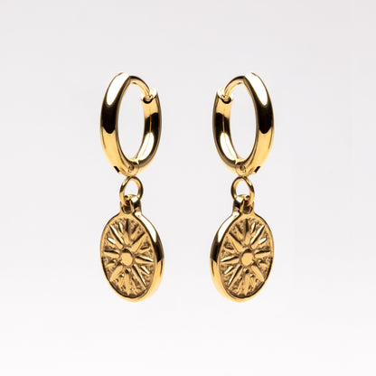 Boucles d'oreilles Soleil d'or