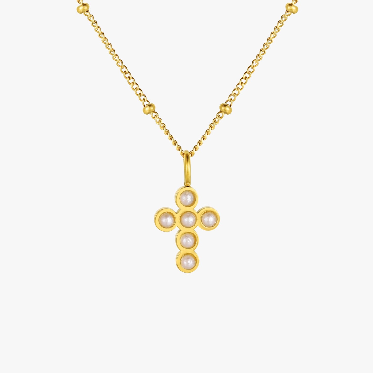 Pearl Cross Necklace