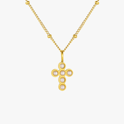 Pearl Cross Necklace