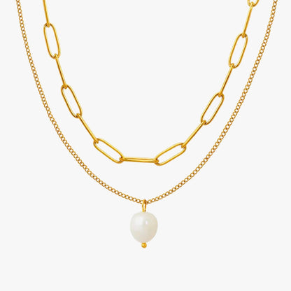 "Isla" Layered Pearl Necklace