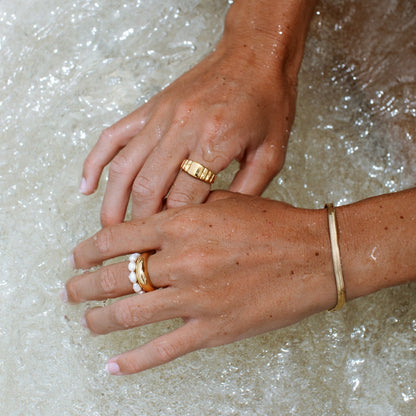 Bague en perles d'eau douce 