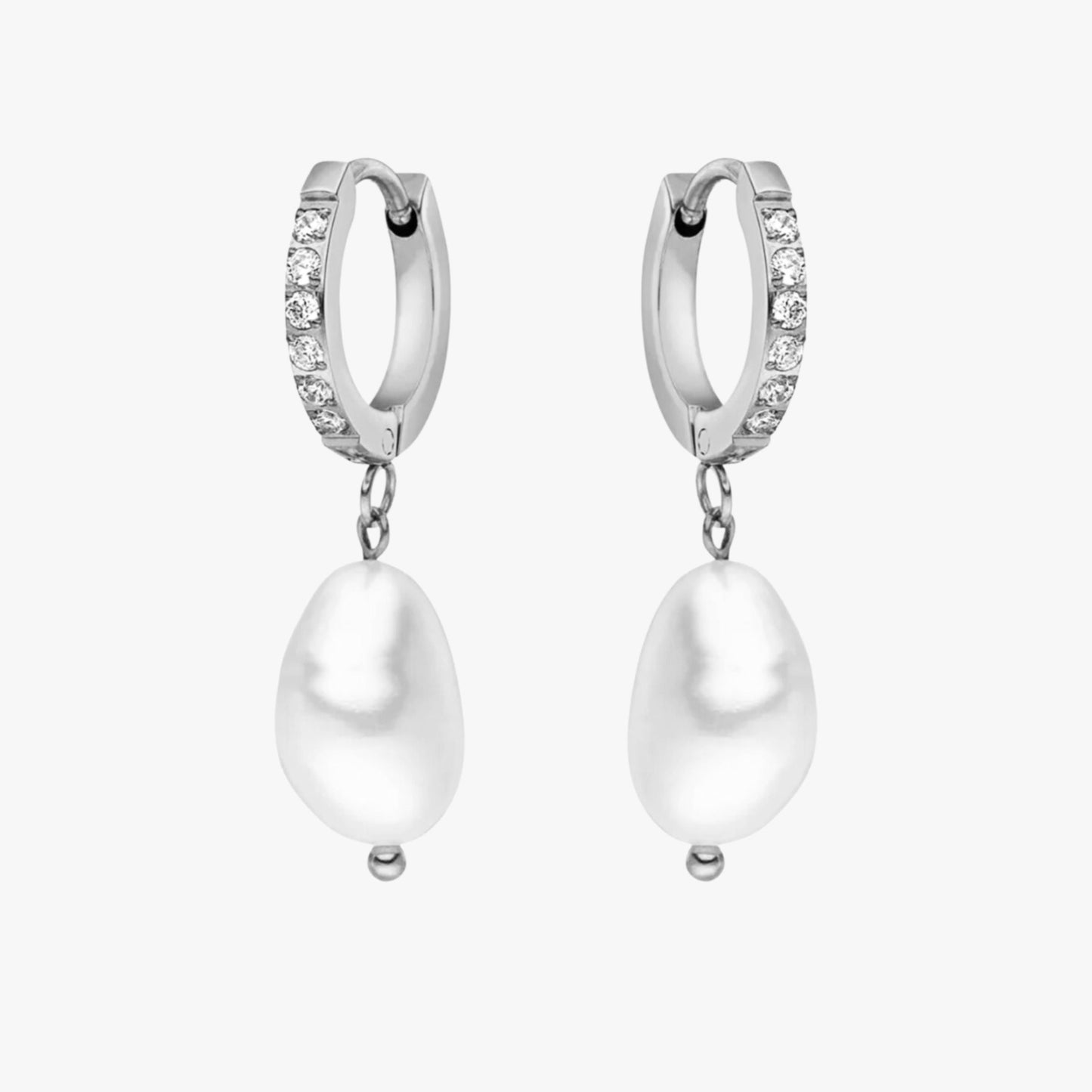 Freshwater Pearl Hoop Earrings