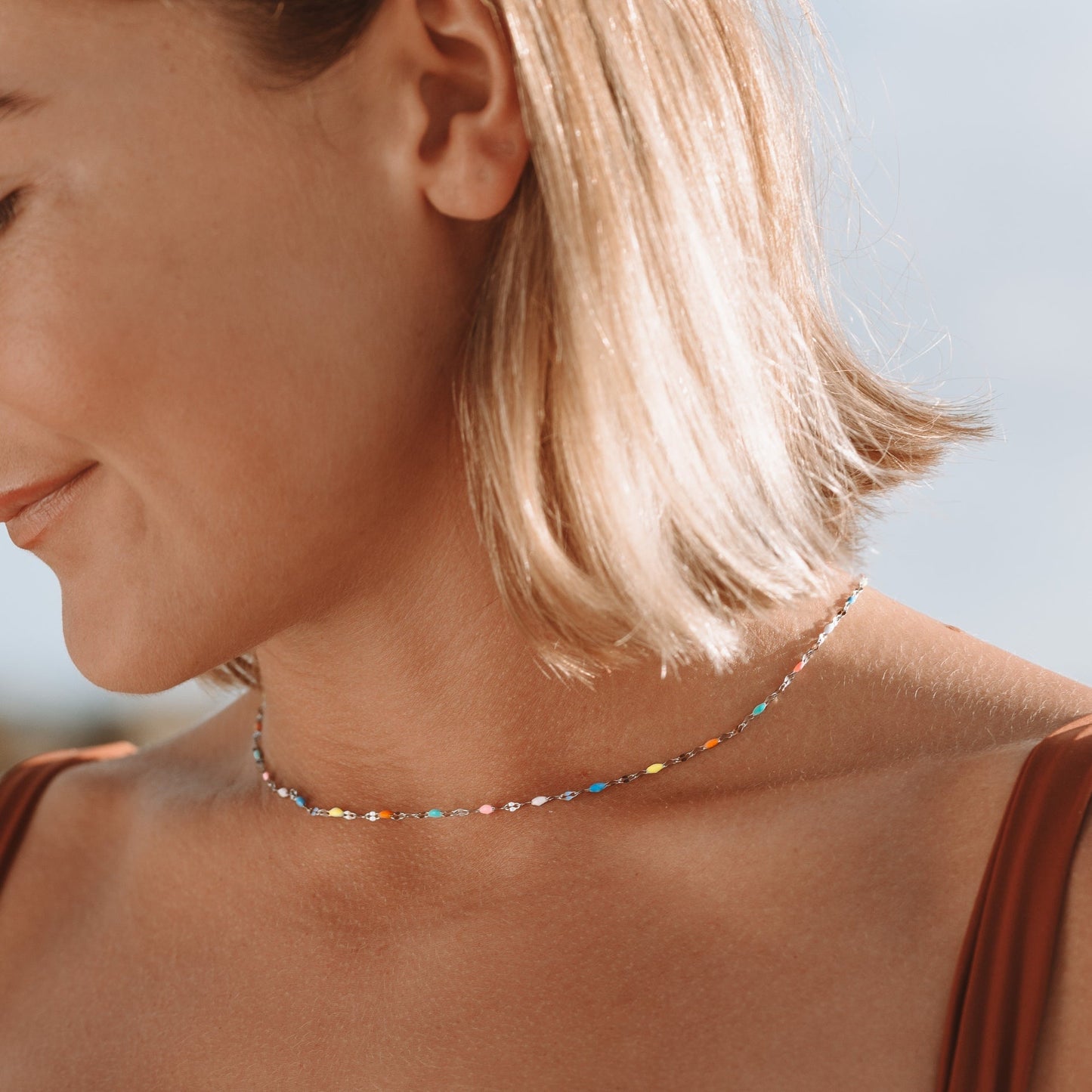 Rainbow Dainty Choker