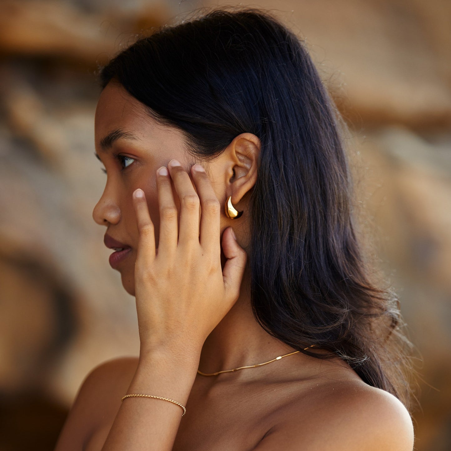 Teardrop Hoop Earrings