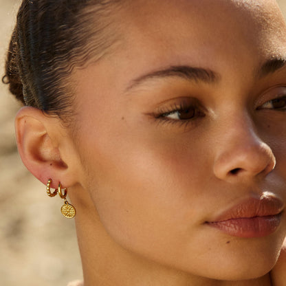 Boucles d'oreilles créoles à perles