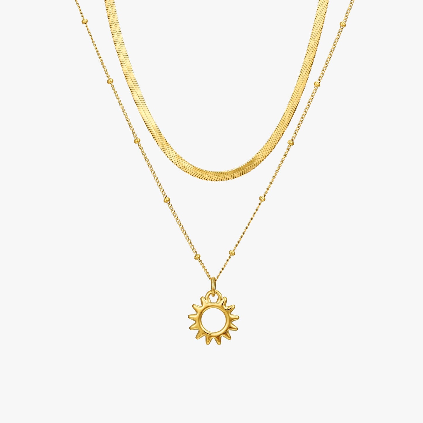 Collier à plusieurs niveaux « Soleil »