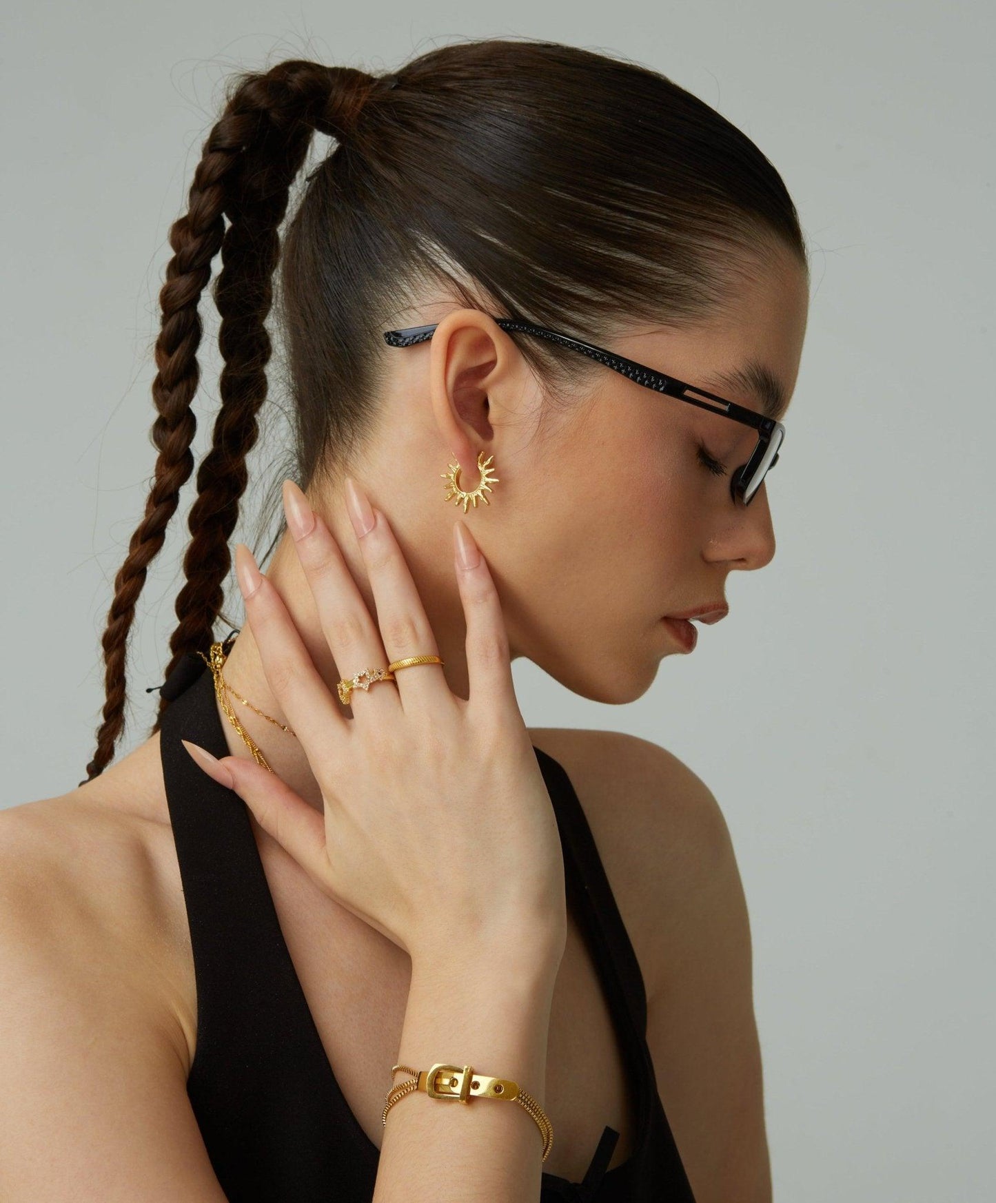 Sun Hoop Earrings