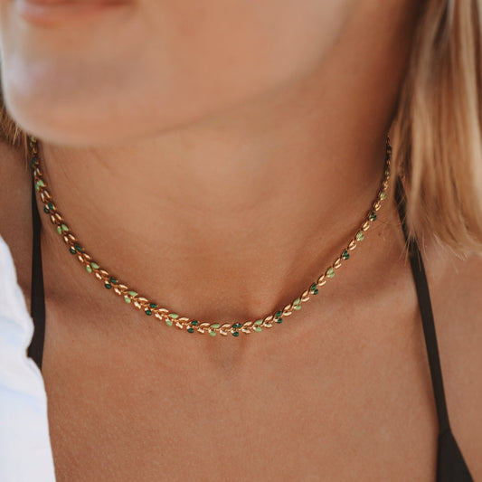 Collier ras du cou tropical 